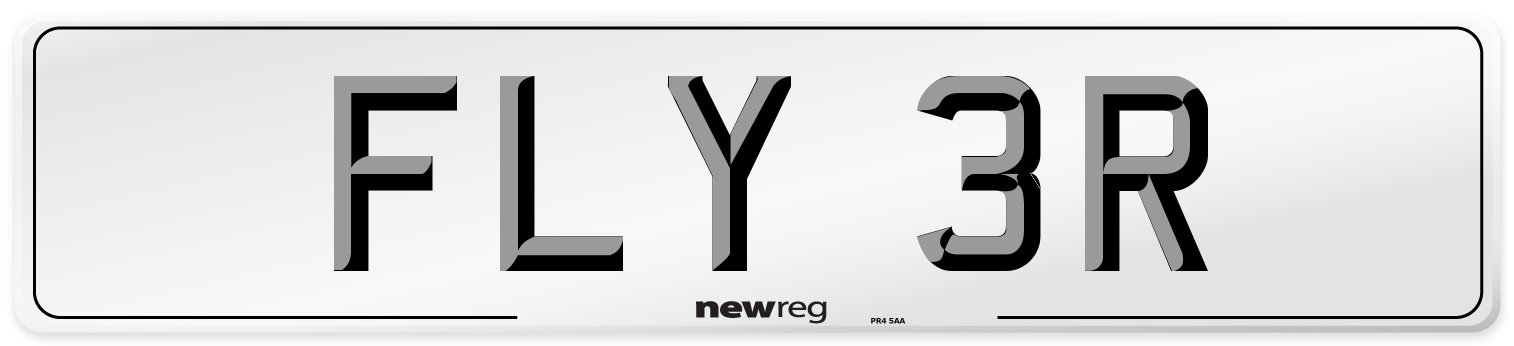 FLY 3R Number Plate from New Reg